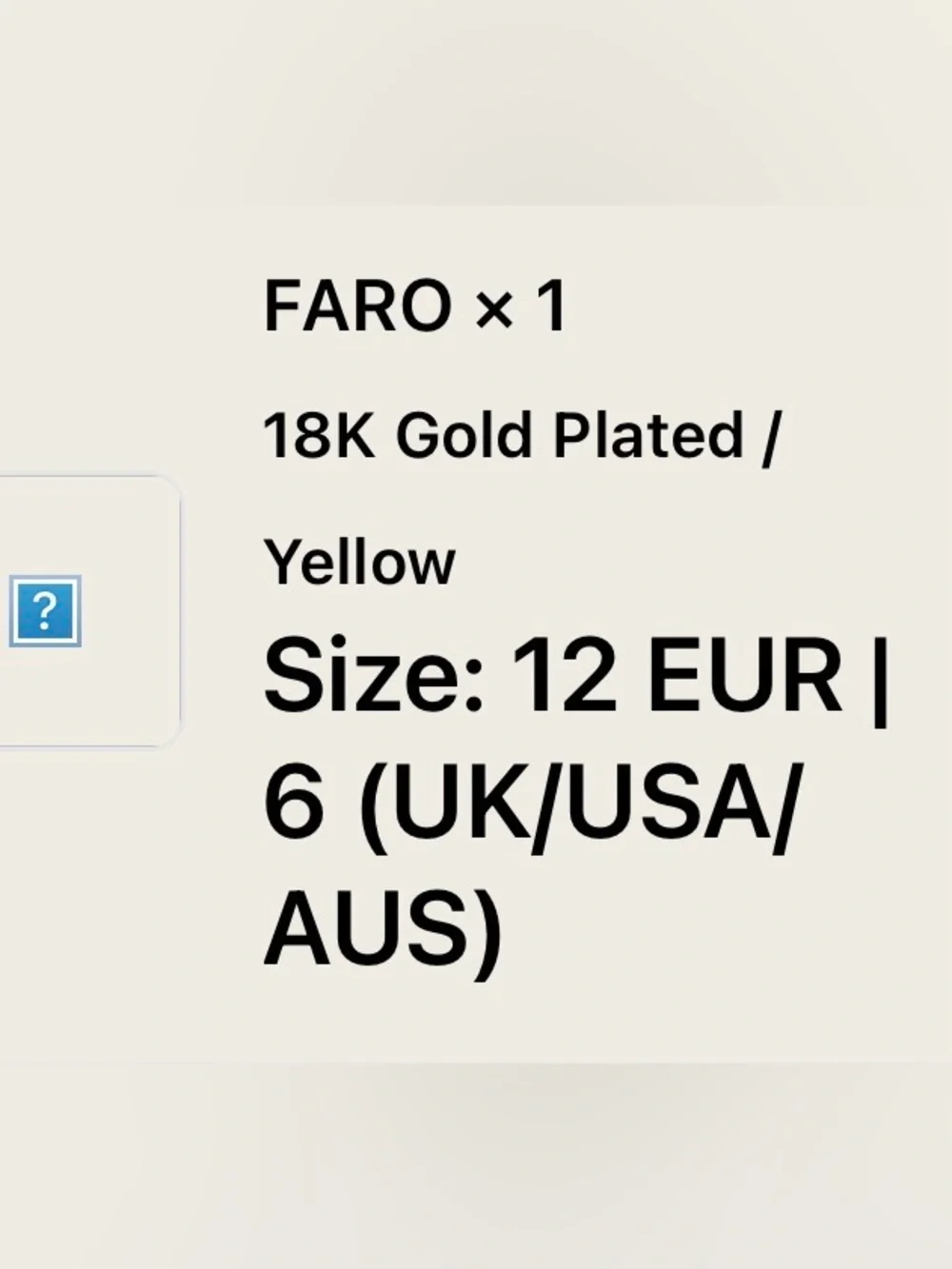 Simuero Faro Es Vedrà Gold Plated Ring